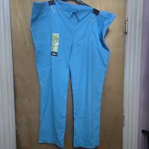 Bright Teal Drawstring Scrub Pants